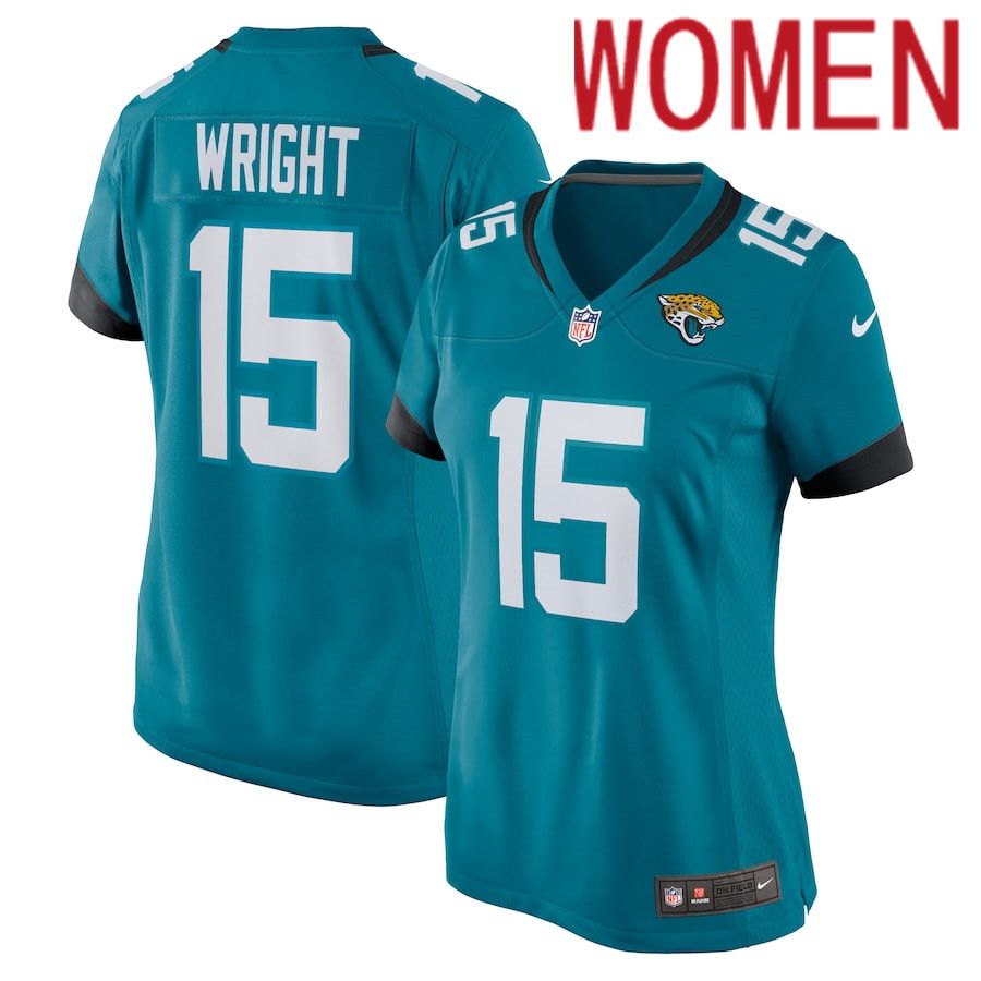 Women Jacksonville Jaguars #15 Matthew Wright Nike Green Game NFL Jersey